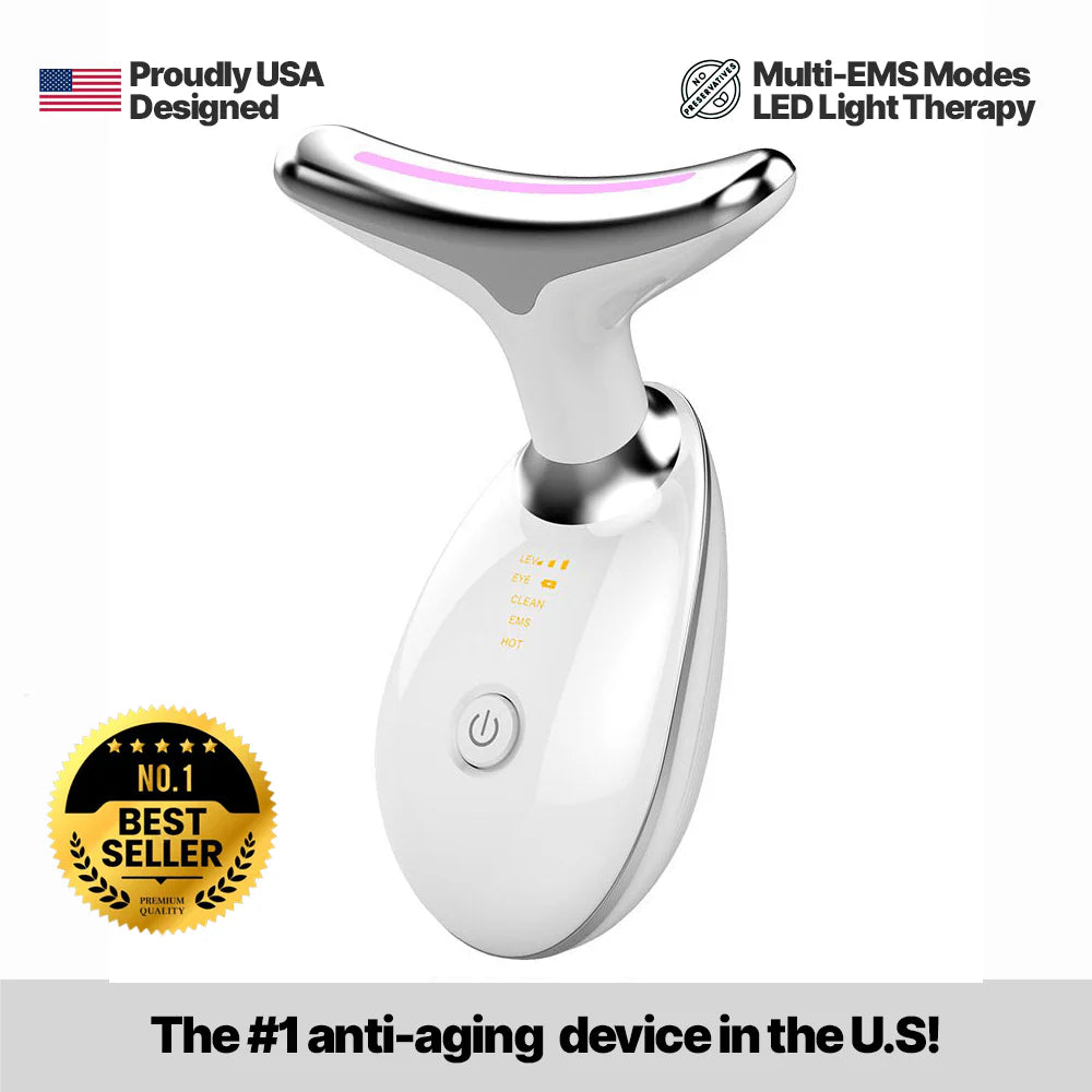 🔥Pugabyte EMS RED LIGHT therapy face neck lift wrinkle remover tighten massager