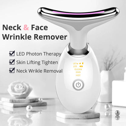 🔥Pugabyte EMS RED LIGHT therapy face neck lift wrinkle remover tighten massager
